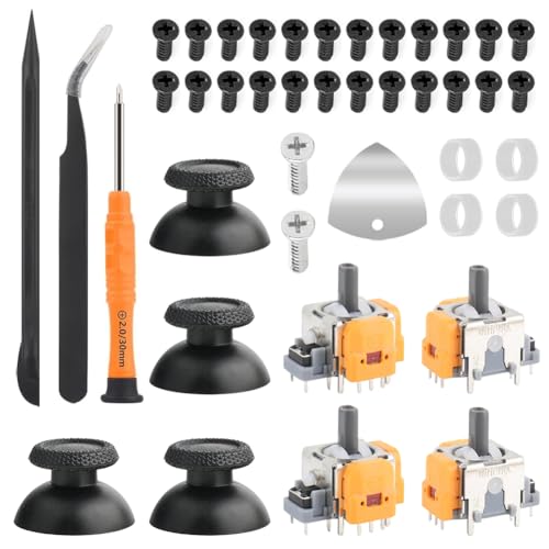 4 Stück Hall Effekt Joystick Ersatz für PS5 Controller – 3D Analog Sensor Stick Ersatzteile mit Werkzeugset & Thumbsticks – Kompatibel mit Playstation 5 DualSense – Anti Stick Drift Reparaturkit 4 Stück Hall Effekt Joystick Ersatz für PS5 Controller – 3D Analog Sensor Stick Ersatzteile mit Werkzeugset & Thumbsticks – Kompatibel mit Playstation 5 DualSense – Anti Stick Drift Reparaturkit von Piashow