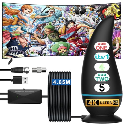 【2025 Neues Upgrade】TV-Antenne für den Innenbereich, Freeview-Antenne unterstützt 4K 1080P Signalempfang, TV Ariels Indoor kommt mit 4,65 m Koaxialkabel, Plug and Play, kompatibel mit allen Fernsehern 【2025 Neues Upgrade】TV-Antenne für den Innenbereich, Freeview-Antenne unterstützt 4K 1080P Signalempfang, TV Ariels Indoor kommt mit 4,65 m Koaxialkabel, Plug and Play, kompatibel mit allen Fernsehern von Pibcuny