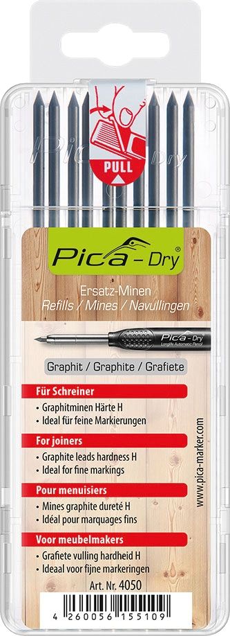 PICA Dry Ertsatzminen 4050/SB, Grafit, 10 Minen von Pica