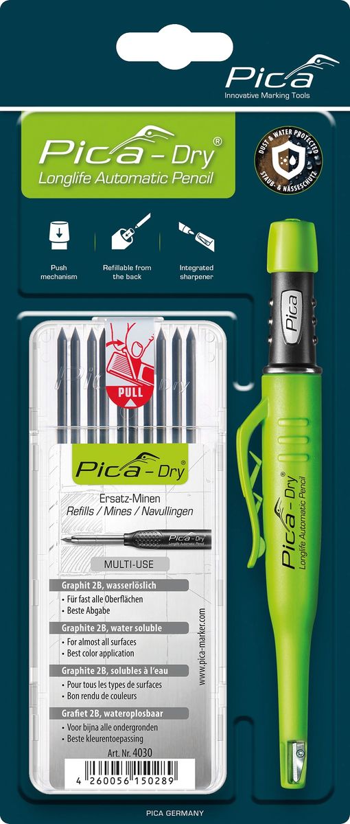 PICA Dry Tieflochmarker Bundle 30403, Grafit-Set von Pica