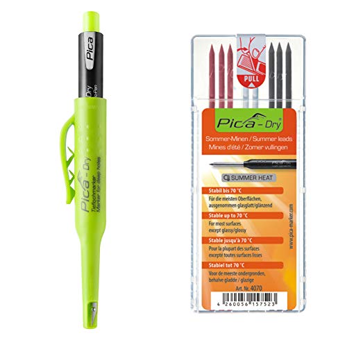 Pica Marker Dry Longlife Automatic Pen 3030 + 4070 Ersatzminen-Set Summer Heat von Pica