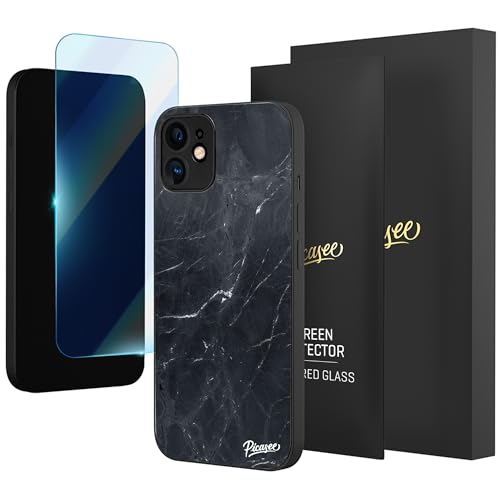 PICASEE Ultimate für iPhone 15 Plus Hülle [Technologie mit geprüftem Fallschutz 5m+] Hülle iPhone 15 Plus Stoßfest Kratzfest Handyhülle iPhone 15 Plus Case, Panzerfolie Gratis - Black Marble von Picasee