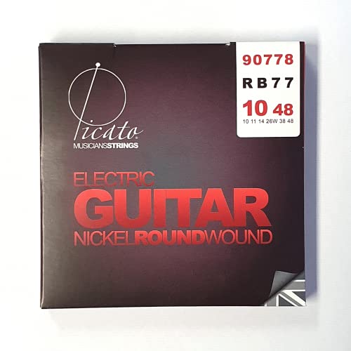 Picato 90778 Nickel Round Wound 10-48 E-Gitarrensaiten 6 Saiten von Picato