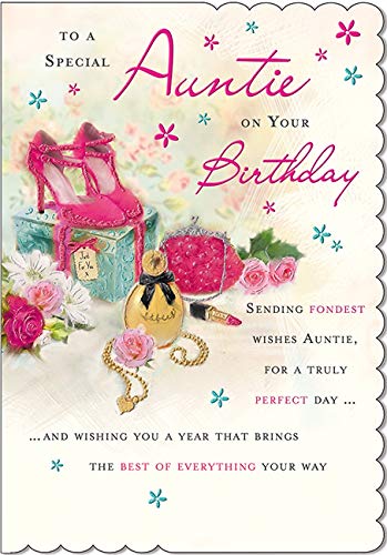 Traditionelle Geburtstagskarte für Tante – 17,8 x 12,7 cm – Piccadilly Greetings von Piccadilly Greetings Group Ltd