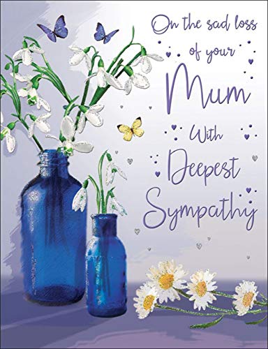 Anlasskarte"Sympathy Mum", 20,3 x 15,2 cm, Regal Publishing von Piccadilly Greetings