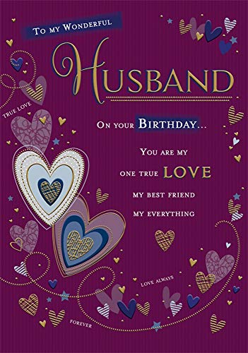 Geburtstagskarte für Ehemann, 25,4 x 17,8 cm, Piccadilly Greetings von Piccadilly Greetings