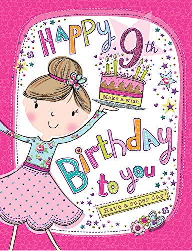 Geburtstagskarte für Jugendliche, Alter 9 F, 20,3 x 15,2 cm, Piccadilly Greetings von Piccadilly Greetings