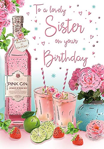 Geburtstagskarte für Schwester – 22,9 x 15,2 cm – Regal Publishing, C80452 von Piccadilly Greetings