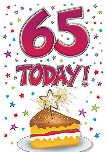 Geburtstagskarte zum 65. Geburtstag, 17,8 x 12,7 cm, Piccadilly Greetings von Piccadilly Greetings