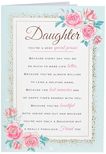 Heartfelt Wishes Sentimentale Geburtstagskarte für Tochter – 22,9 x 15,2 cm – Regal Publishing von Piccadilly Greetings