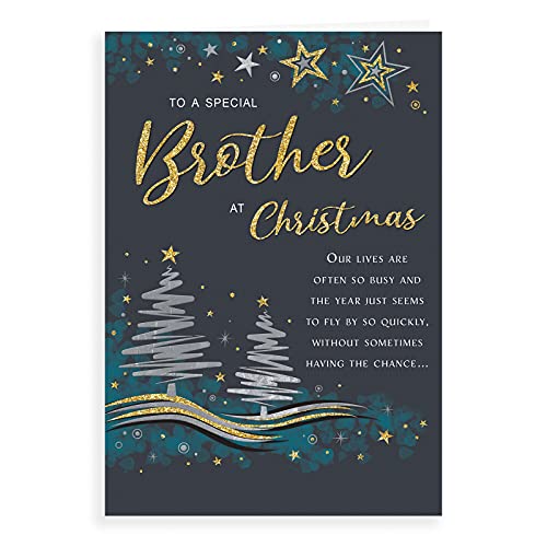 Klassische Weihnachtskarte für Bruder, 22,9 x 15,2 cm, Regal Publishing, C85367 von Piccadilly Greetings