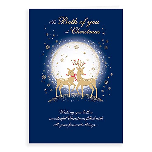 Klassische Weihnachtskarte für Sie beide, 22,9 x 15,2 cm, Regal Publishing, C85467 von Piccadilly Greetings