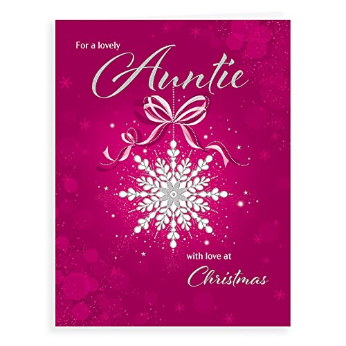 Klassische Weihnachtskarte für Tante – 20,3 x 15,2 cm – Piccadilly Greetings von Piccadilly Greetings