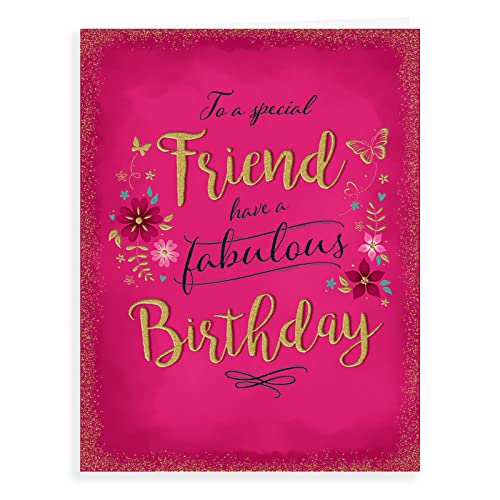 Moderne Geburtstagskarte "Friend F", 20,3 x 15,2 cm, Piccadilly Greetings von Piccadilly Greetings
