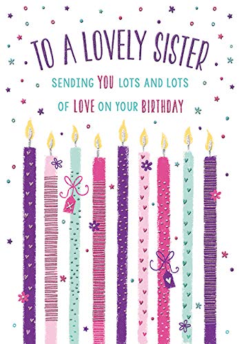 Moderne Geburtstagskarte für Schwester, 17,8 x 12,7 cm, Piccadilly Greetings von Piccadilly Greetings