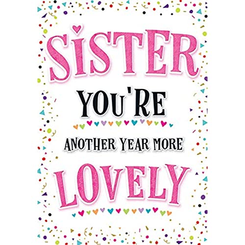 Moderne Geburtstagskarte für Schwester – 17,8 x 12,7 cm – Piccadilly Greetings von Piccadilly Greetings