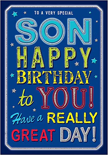 Moderne Geburtstagskarte für Sohn – 22,9 x 15,2 cm – Piccadilly Greetings von Piccadilly Greetings