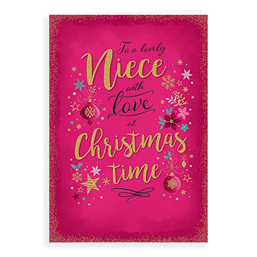 Moderne Weihnachtskarte, Nichte, 22,9 x 15,2 cm, Piccadilly Greetings von Piccadilly Greetings