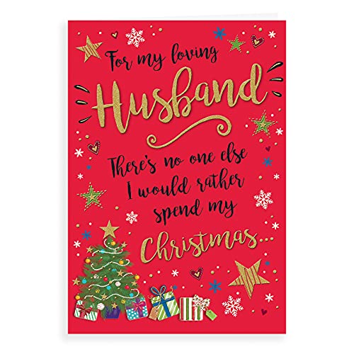 Moderne Weihnachtskarte für Ehemann, 22,9 x 15,2 cm, Piccadilly Greetings von Piccadilly Greetings