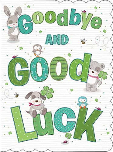 Niedliche große Karte Goodbye & Goodluck – 30,5 x 22,9 cm – Piccadilly Greetings von Piccadilly Greetings