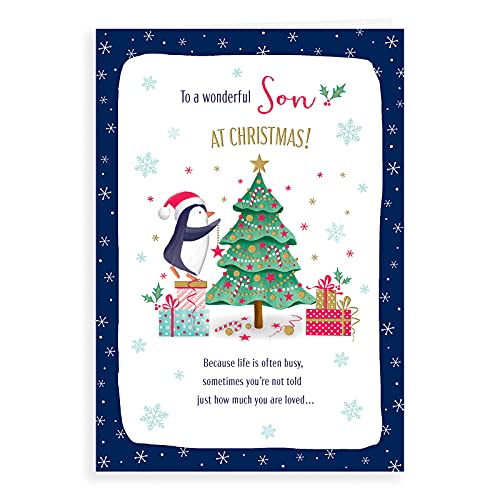 Piccadilly Greetings, A41350 Weihnachtskarte für Sohn, 22,9 x 15,2 cm von Piccadilly Greetings