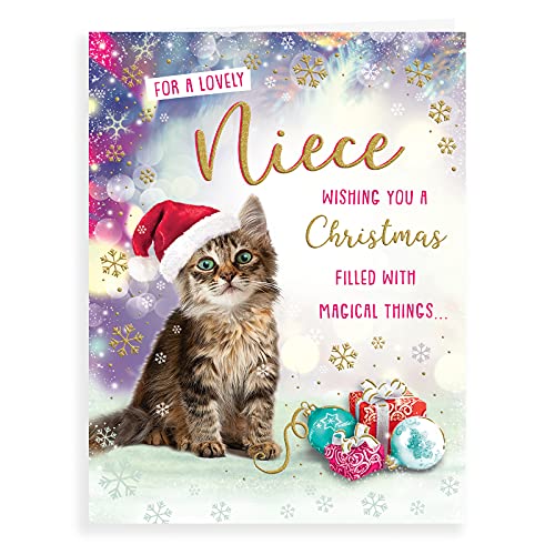 Piccadilly Greetings A41338 Weihnachtskarte für Nichte, 20,3 x 15,2 cm von Piccadilly Greetings