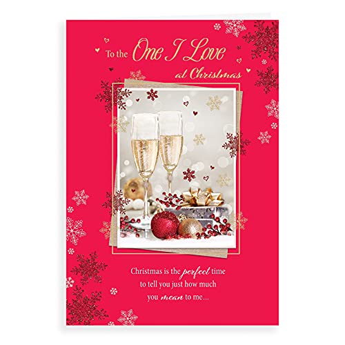 Piccadilly Greetings A41340 Weihnachtskarte, Motiv: One I Love, 22,9 x 15,2 cm von Piccadilly Greetings
