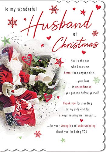 Piccadilly Greetings Foto-Weihnachtskarte für Ehemann, 22,9 x 15,2 cm von Piccadilly Greetings