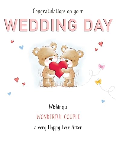 Piccadilly Greetings Glückwunschkarte zum Hochzeitstag, wundervolles Paar, Teddy, 20,3 x 15,2 cm von Piccadilly Greetings