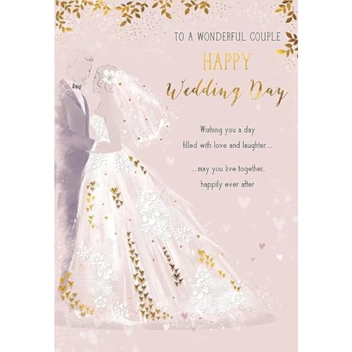 Piccadilly Greetings Glückwunschkarte zum Hochzeitstag für Paare, 22,9 x 15,2 cm von Piccadilly Greetings