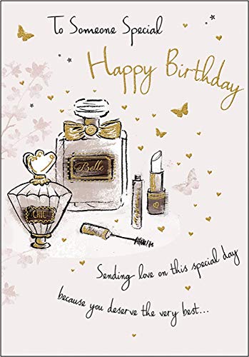 Piccadilly Greetings Group Ltd Geburtstagskarte für jemand Besonderen, glitzernd, Weiß, 17,8 x 12,7 cm von Piccadilly Greetings