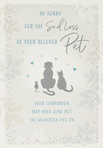 Piccadilly Greetings Grußkarte, Motiv Symapthy (Sorry for Loss of Your Pet), 17,8 x 12,7 cm von Piccadilly Greetings