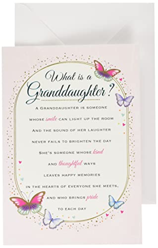 Piccadilly Greetings Heartfelt Wishes Geburtstagskarte für Enkelin, 22,9 x 15,2 cm von Piccadilly Greetings