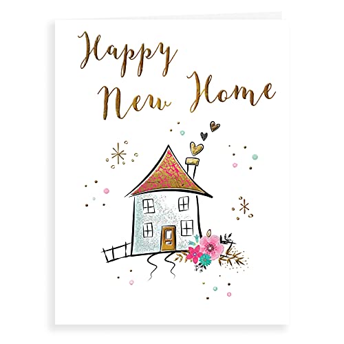 Piccadilly Greetings Koko Designs K70041 Luxus-Glückwunschkarte zum neuen Zuhause, 20,3 x 15,2 cm, Weiß von Piccadilly Greetings