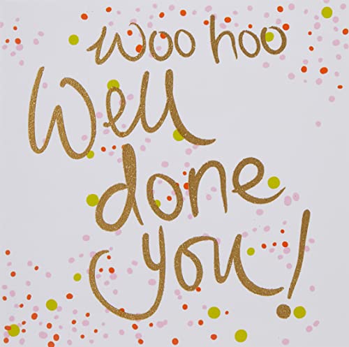 Piccadilly Greetings Koko Designs KL002 Glückwunschkarte mit Aufschrift "Woo Hoo Congratulations", 160 mm², Weiß von Piccadilly Greetings