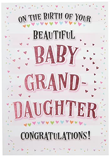 Piccadilly Greetings Moderne Babykarte Geburt der Enkelin - 17,8 x 12,7 cm, Schwarz von Piccadilly Greetings