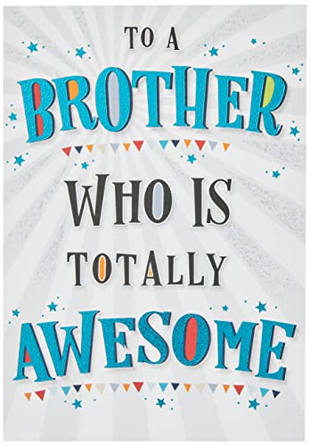 Piccadilly Greetings Moderne Geburtstagskarte "Awesome Brother", 17,8 x 12,7 cm von Piccadilly Greetings