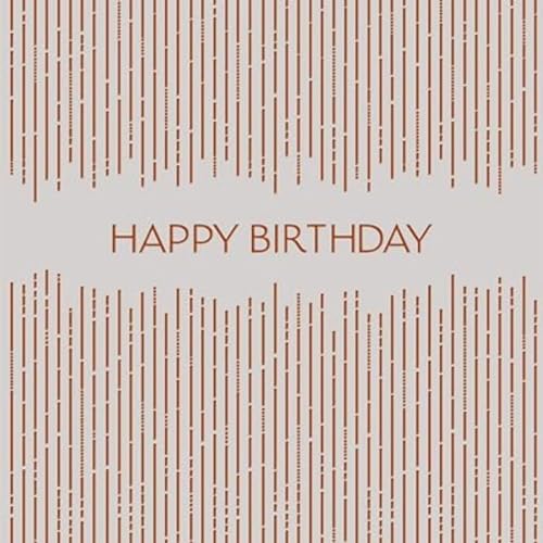 Piccadilly Greetings Moderne Luxus-Geburtstagskarte, Linienmuster, 160 mm² von Piccadilly Greetings