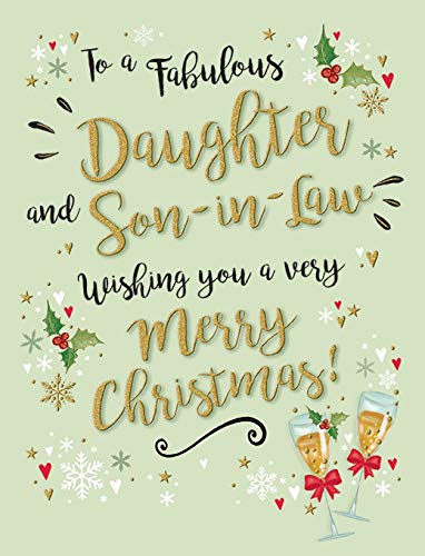 Piccadilly Greetings Moderne Weihnachtskarte für Tochter und Schwägerin – 20,3 x 15,2 cm von Piccadilly Greetings