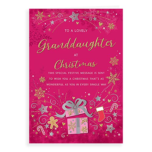 Piccadilly Greetings Regal Publishing Moderne Weihnachtskarte für Enkelin, 22,9 x 15,2 cm, C85533 von Piccadilly Greetings