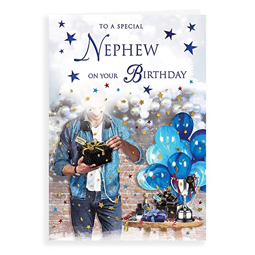 Piccadilly Greetings Regal Publishing Traditionelle Geburtstagskarte für Neffe, 22,9 x 15,2 cm von Piccadilly Greetings
