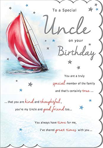 Piccadilly Greetings Traditionelle Geburtstagskarte für Onkel – 22,9 x 15,2 cm von Piccadilly Greetings