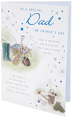 Piccadilly Greetings Traditionelle Vatertagskarte für Väter, 25,4 x 17,8 cm, Weiß von Piccadilly Greetings