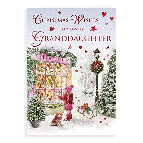 Piccadilly Greetings Traditionelle Weihnachtskarte für Enkelin, 22,9 x 15,2 cm, Regal Publishing (C85406) von Piccadilly Greetings