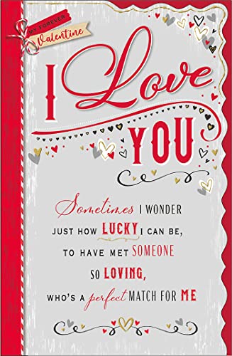 Piccadilly Greetings Valentinstagskarte I Love You, 30,5 x 20,3 cm von Piccadilly Greetings