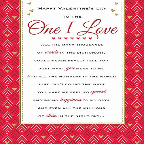 Piccadilly Greetings Valentinstagskarte One I Love – 22,9 x 15,2 cm von Piccadilly Greetings