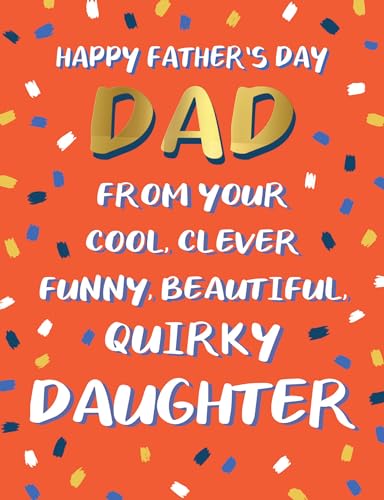 Piccadilly Greetings Vatertagskarte, humorvolle Karte! von Ihrer coolen, cleveren, lustigen, schönen Tochter – 20,3 x 15,2 cm von Piccadilly Greetings