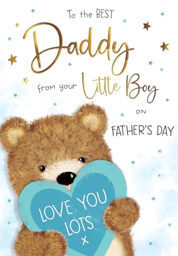 Piccadilly Greetings Vatertagskarte To The Best Daddy from Your Little Boy, 22,9 x 15,2 cm von Piccadilly Greetings