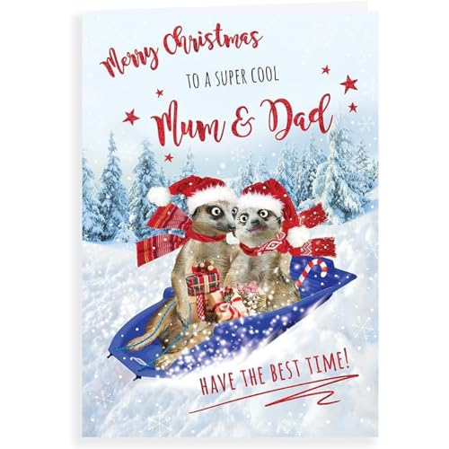 Piccadilly Greetings Weihnachtskarte für Mama und Papa, 22,9 x 15,2 cm von Piccadilly Greetings