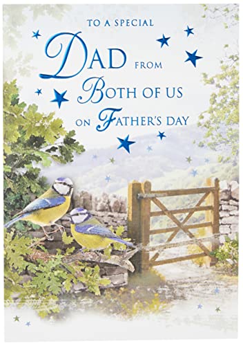 Regal Publishing (C88250) Traditionelle Vatertagskarte Dad from Both of US, 22,9 x 15,2 cm, Grün von Piccadilly Greetings